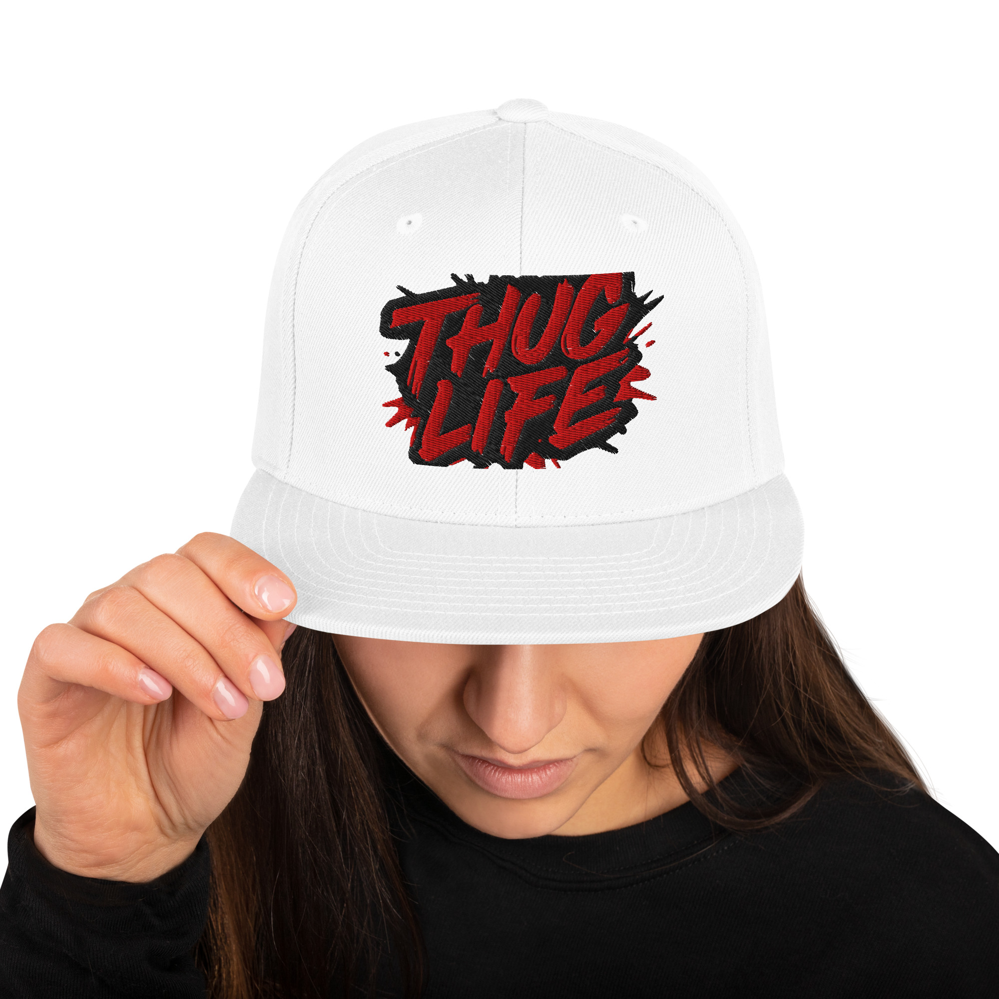 "Thug Life Snapback – 3D Broderie Streetwear"