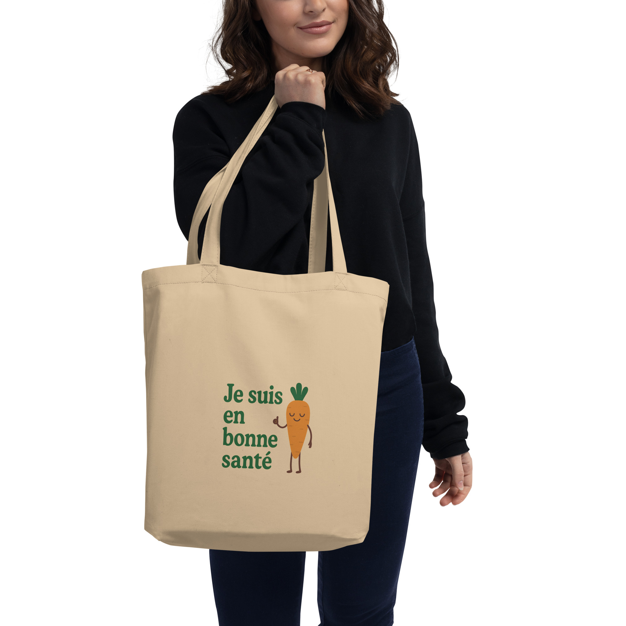 “Tote Bag Je suis en bonne santé – Coton bio” – Image 2