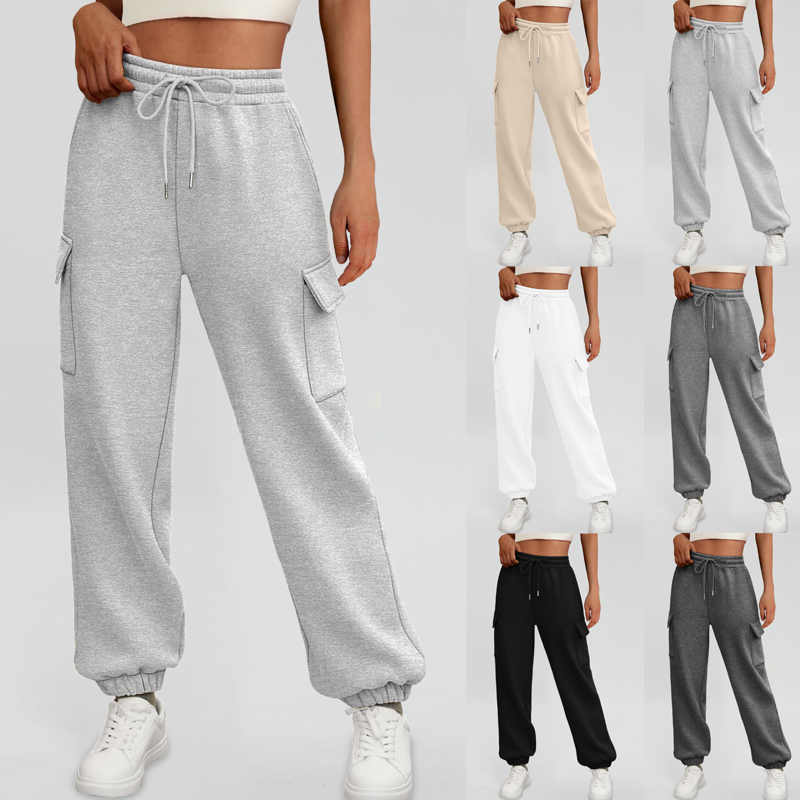 Pantalon de jogging femme doublé polaire – Confort et style tendance avec poches livraison uniquement au Etats-Unis