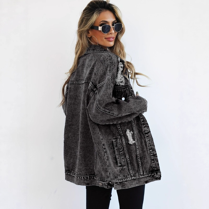 Superbe manteau femme au design original, style utilitaire avec effet déchiré – Image 6