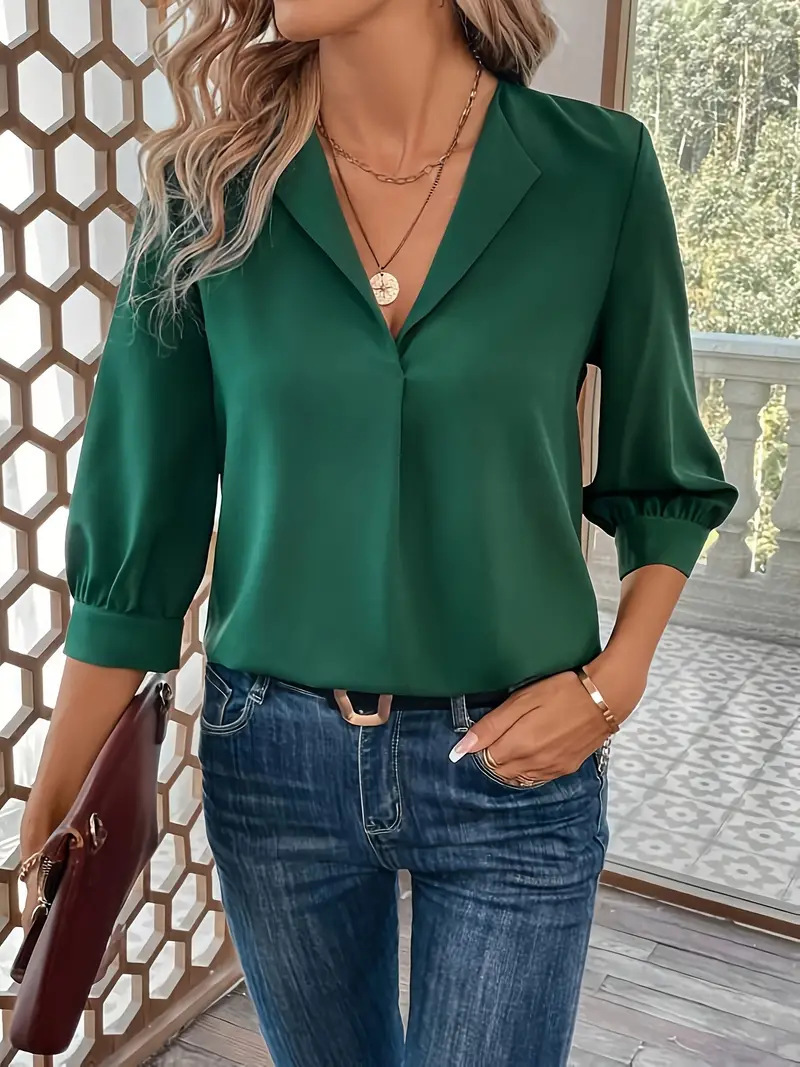 Chemise femme à manches longues, coupe ample et tendance – Image 5