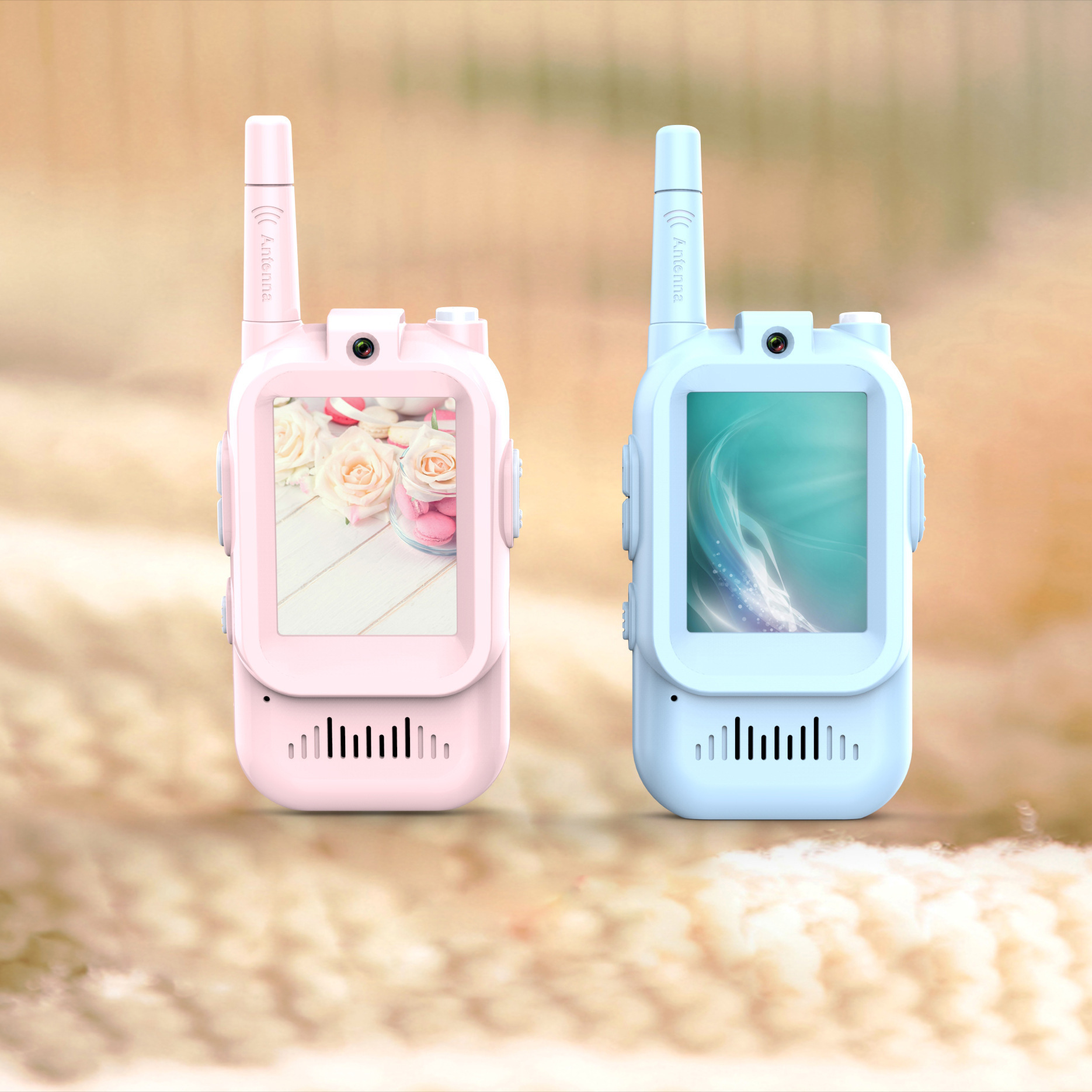 Mini talkies-walkies sans fil avec caméra vidéo pour enfants — Lot de 2 appareils portables rechargeables, parfaits pour les jeux en famille, les activités en plein air ou comme cadeau pour garçons et filles. – Image 3