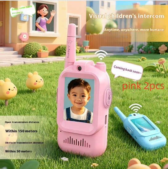 Mini talkies-walkies sans fil avec caméra vidéo pour enfants — Lot de 2 appareils portables rechargeables, parfaits pour les jeux en famille, les activités en plein air ou comme cadeau pour garçons et filles. – Image 9