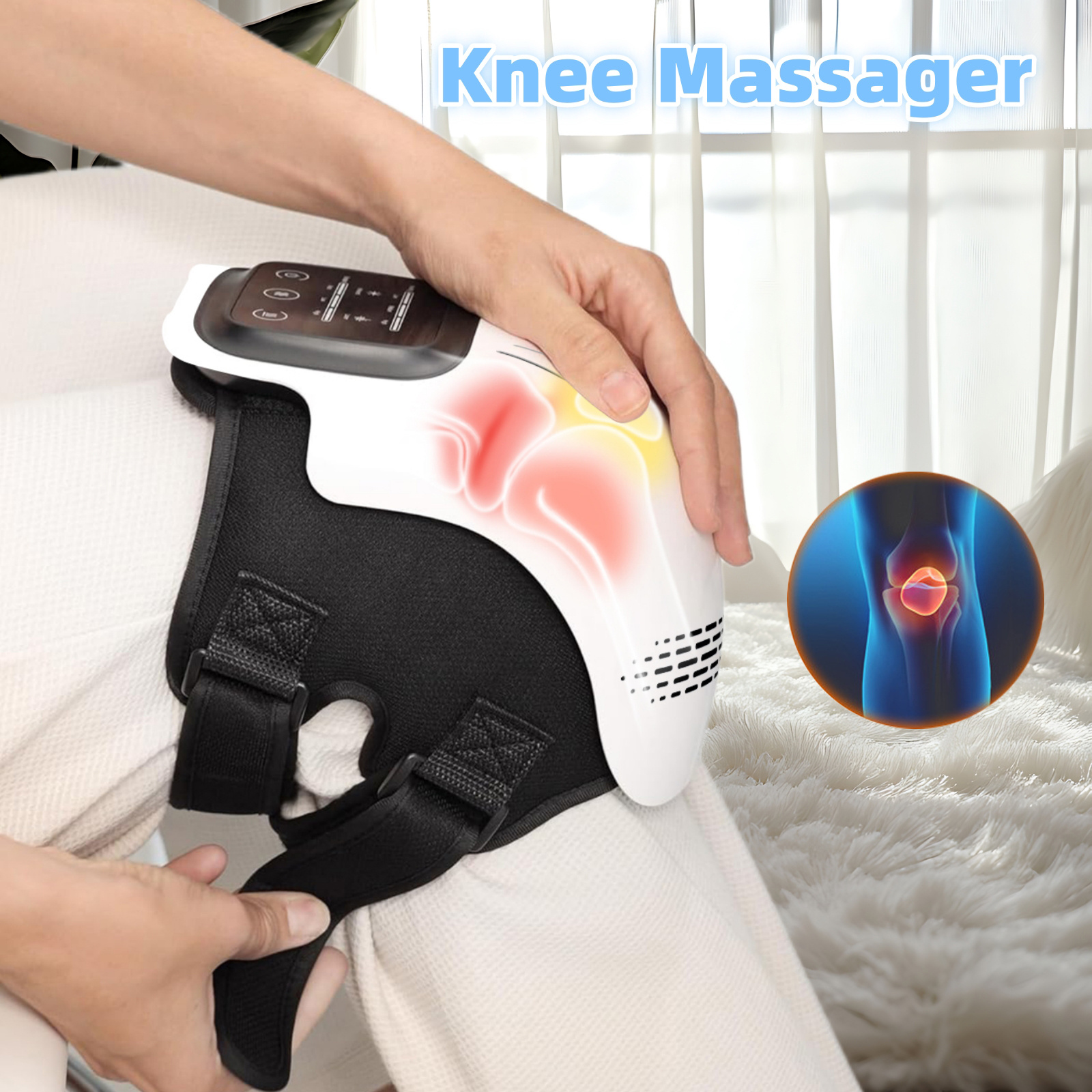 Appareil de Massage Électrique pour Jambes et Pieds – Chauffant & Relaxant avec Écran LED