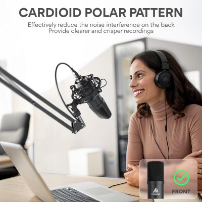 🎙️ Microphone de Studio Professionnel USB – Kit Complet Plug & Play pour PC et Ordinateur Portable