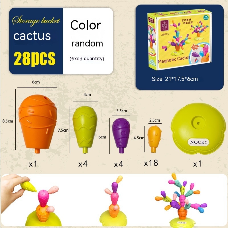 Jouet Cactus Équilibrant en Bois – Jouet Montessori Éducatif pour Enfants – Image 4