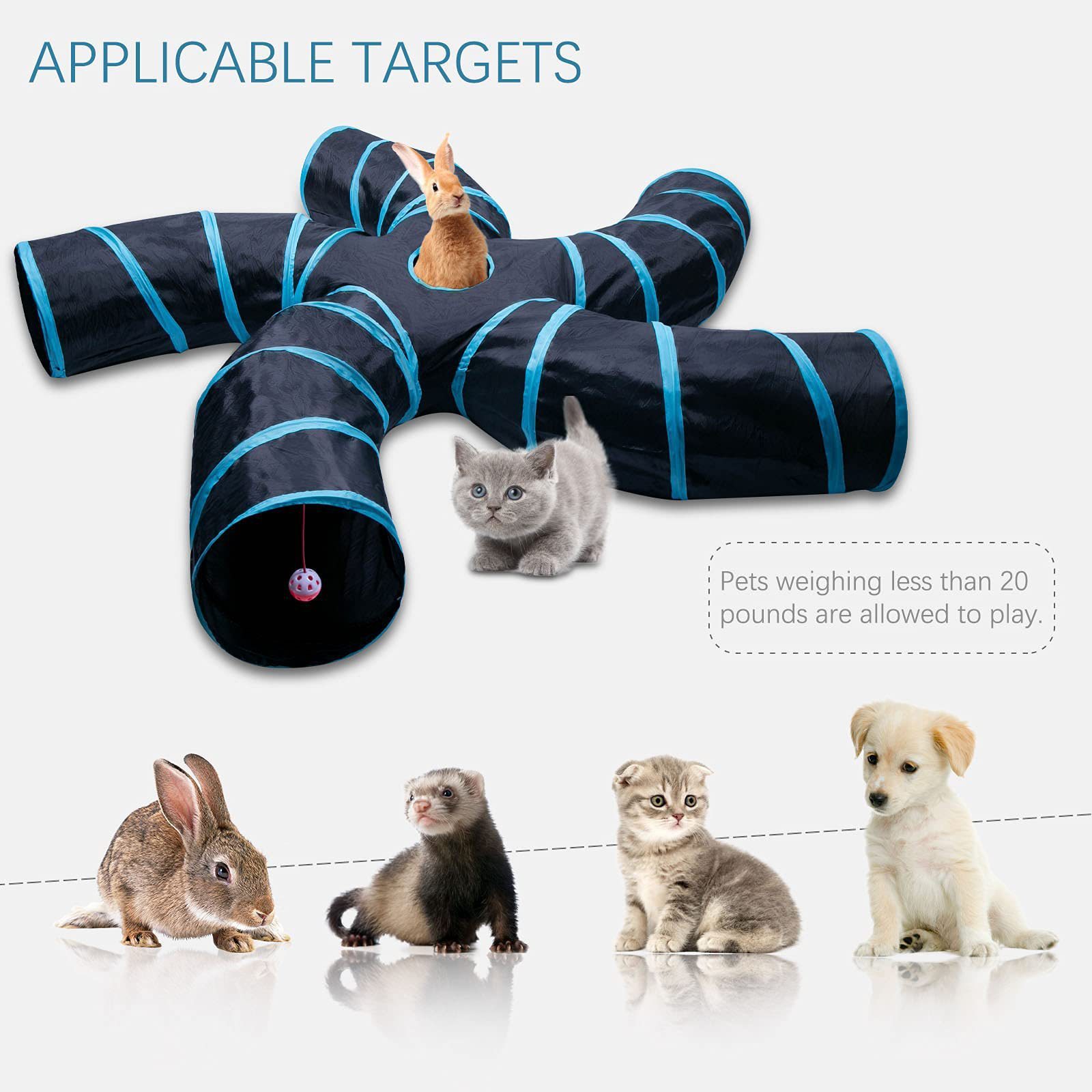 Jouet pour chat en forme de tunnel avec motif d’arbre — Accessoire pour animaux, adapté aux chats et aux petits chiens