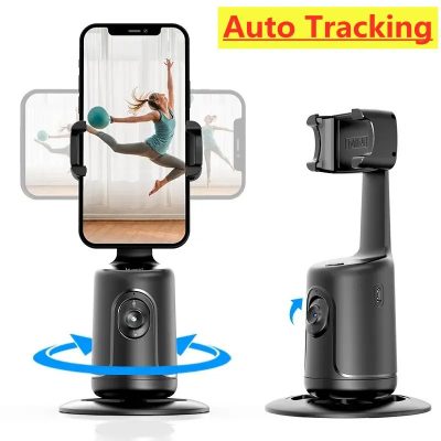 Support de Téléphone Rotatif Automatique 360° – Stabilisateur Intelligent pour Vidéo et Selfie