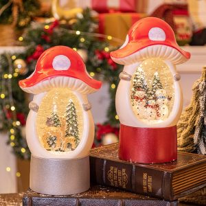 Décorations de Noël – Boîte à musique avec boule de cristal décorative