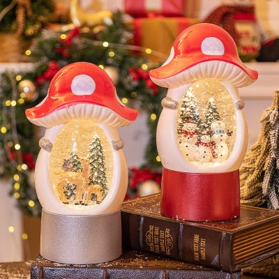 Décorations de Noël – Boîte à musique avec boule de cristal décorative